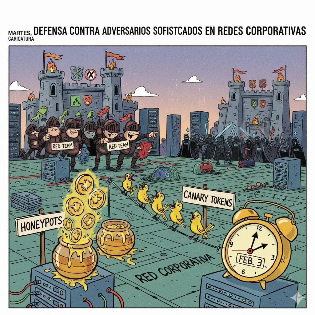 Honeypots y canary tokens: defensa contra adversarios sofisticados en redes corporativas